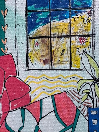 Original art Original Artwork on paper A4 Mounted contemporary Irish Art abstract painting