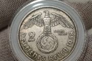2 Reichsmark 1938 A Berlin WW2 Silver Coin third Reich