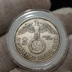 2 Reichsmark 1938 A Berlin WW2 Silver Coin third Reich