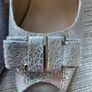 Sorento Silver Peeptoe Shoes - Size 40 Image 2