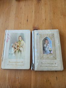Remembrance Of First Holy Communion Prayer Books. Vintage 1970s Hardback In Good Condition.  See Photos For Same.