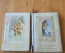 Remembrance Of First Holy Communion Prayer Books. Vintage 1970s Hardback In Good Condition.  See Photos For Same.