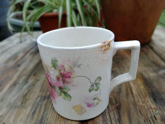 1940s Large mug, pottery mug, Irish farmhouse pottery
