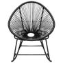 Outdoor Rocking Chair Black Poly Rattan Image 4