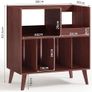 Large record stand with storage, record player stand with shelf, vinyl record holder with presentation surface, record stand for up to 300 albums, record shelf for music room and living room Image 3