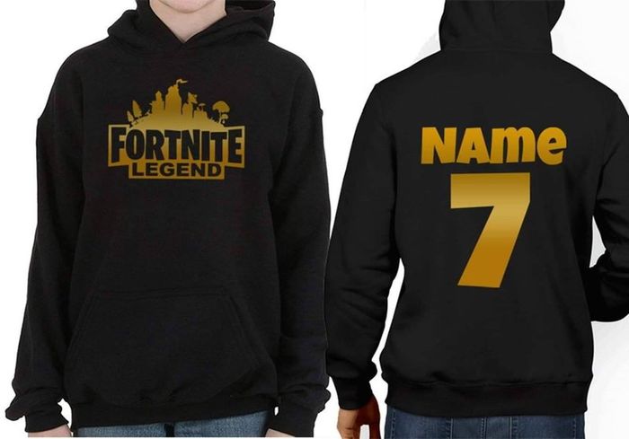 Kids Fortnite Battle Royale Gaming Hoodie Xbox & PlayStation unisex heavyweight Black Personalized Boys And Girls hoodie Christmas Present
