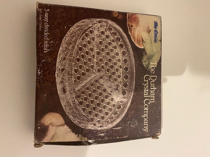 Serving dish - Crystal divider dish