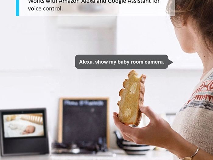 2K Indoor Security Camera, Baby Monitor, Dog Camera/Motion Detection, 2-Way Audio,3MP, Night Vision, Cloud &SD Card Storage, Works with Alexa & Google Home