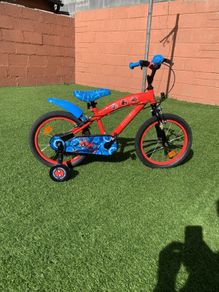 Spiderman kids bicycle with stabilisers, like new