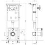 Concealed High Cistern 11 L 41x14x(110-125) cm Image 7