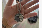 Silever Wolf Necklace - great gift
