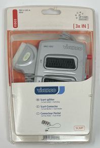 Vicanco 3-Way Audio/Video Scart Switch Box