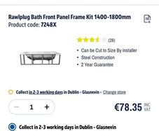 Bath tub side panel frame