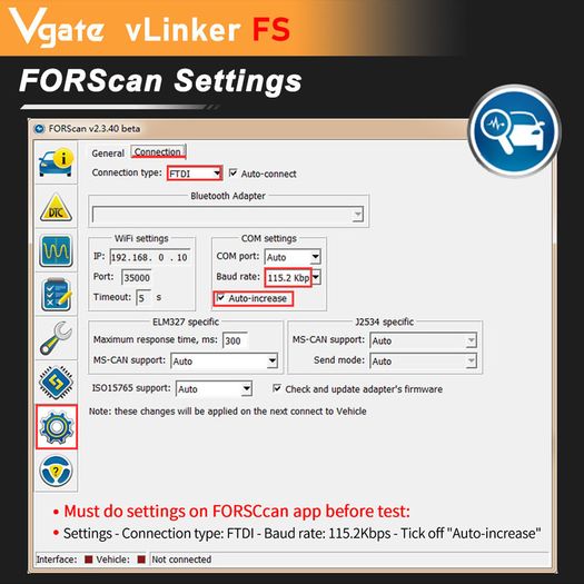 Vgate Vlinker FS ELM327 USB FORScan OBD2 Automotive Scanner OBD2 Car Diagnostic Tools MS/HS CAN PK OBDLink EX For Mazda For Ford