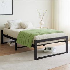 Single Bed Frame,Heavy Duty Metal Platform Bed