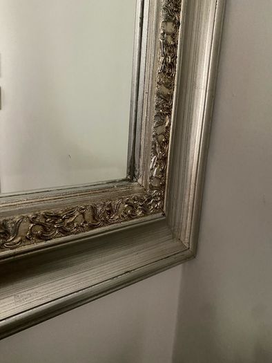 Antique silver mirror