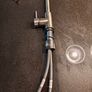 Brushed nickel kitchen mixer tap Image 2