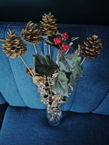 Golden Christmas Decor Flowers