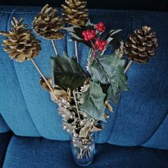 Golden Christmas Decor Flowers