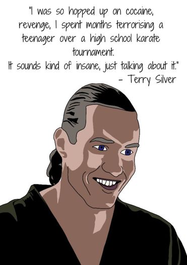 Cobra Kai Self Aware Terry Silver Cocaine Karate Kid Birthday A5 Card