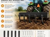 main image for ad 5pcs Box Blade Shank, 16" Scarifier Shank, 3 Holes Box Scraper Shank,