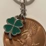Lucky Irish Penny Pingin Pre Decimal Uncirculated 1968 coin with charm keyring Image 2