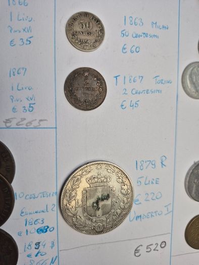 Coins Italy,  Vatican from 1842 to 1858