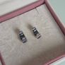 Pandora curved feather/pave blue charm clips Image 5