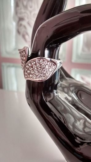 Platinum Plated Crystal Ring