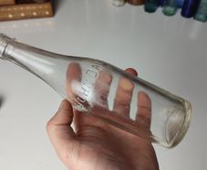 175 - Vintage John Daly Mineral Water Embossed Letters Clear Glass Decorative Collectible Bottle