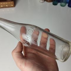 175 - Vintage John Daly Mineral Water Embossed Letters Clear Glass Decorative Collectible Bottle