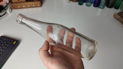 175 - Vintage John Daly Mineral Water Embossed Letters Clear Glass Decorative Collectible Bottle