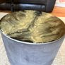 Cushion storage, coffee table, pouffe with epoxy design Image 2