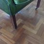Georgian Green Leather Library Chair Image 6