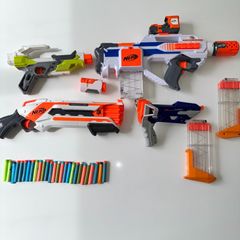 Nerf N Strike Roughcut, Modulus Ironfire, Rayburn Fire Blasters & Slingstryke With Acc