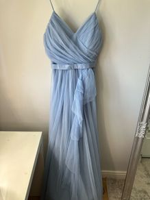 Blue maxi tulle dress