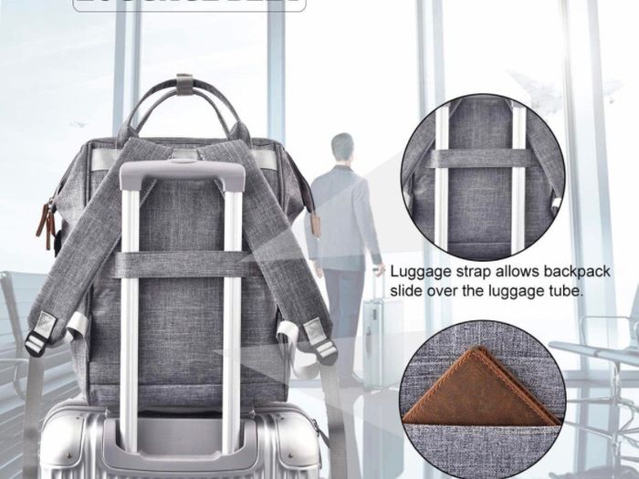 Travel Laptop Backpack, Wide Open Work Bag Lightweight Laptop Bag with USB Charging Port, Anti Theft Business Backpack, Water Resistant School Rucksack Gifts for Men Women (15.6inch Grey/Black)
