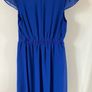 Royal blue chiffon dress UK 8 Image 4
