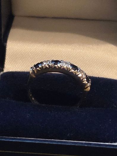 9ct Gold Sapphire and Diamond Ring