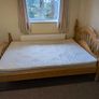 Wooden Double Bed + Mattress Image 2