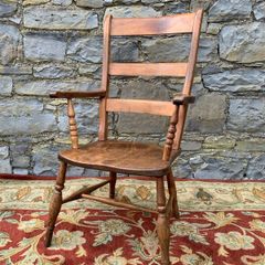 Victorian Elm and Beech Armchair.
