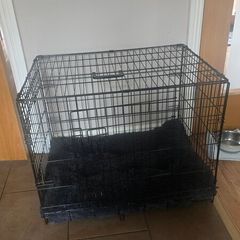 30" dog crate with cushion