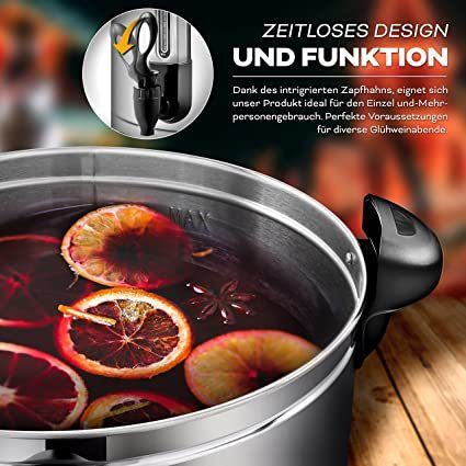 mulled wine cooker  / 2500W Stainless steel cooking machine Mulled wine kettle Mulled wine machine Hot drinks machine Hot water dispenser