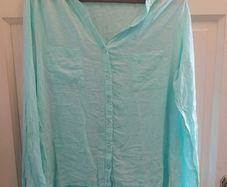 Mint green blouse size 14