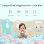 100pcs 5.5cm Ball Pit Balls Crush Proof Plastic Balls Children's Toy Balls No Sharp Edges, Non Toxic, Phthalate & BPA Free Play Balls Ocean Balls White & Pink Image 2
