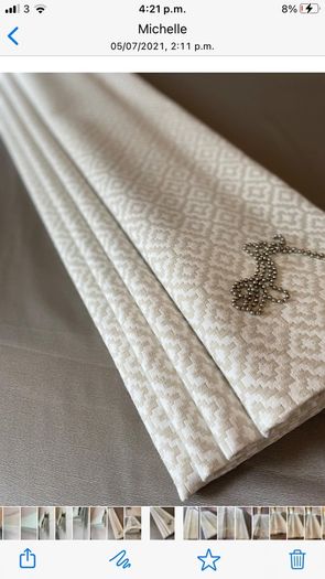 Roman Blinds - make-up service