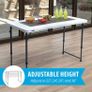 4 x 2 ft (122 x 61 cm) Rectangular Light Commercial Fold-in-Half Folding Table with 3 Adjustable Heights of 24/29/36 inch (FREE POSTAGE) Image 4