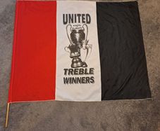 Vintage Manchester United Treble Flag