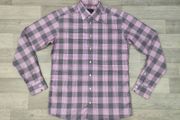 Eton Button Down Check Shirt Mens Large Slim Fit