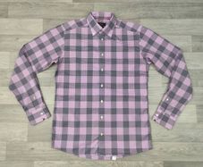 Eton Button Down Check Shirt Mens Large Slim Fit
